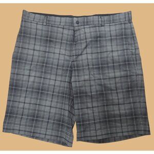 Nike Dri-Fit Mens Gray Plaid Golf Shorts 40